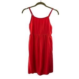 Old Navy Red Spaghetti‎ Strap Smocked Waist Summer Dress L (10-12) Youth Girls
